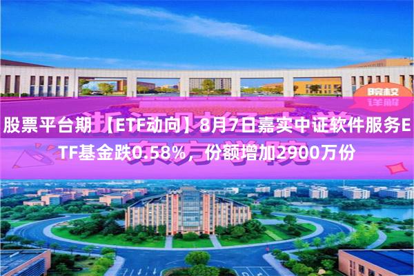 股票平台期 【ETF动向】8月7日嘉实中证软件服务ETF基金跌0.58%，份额增加2900万份