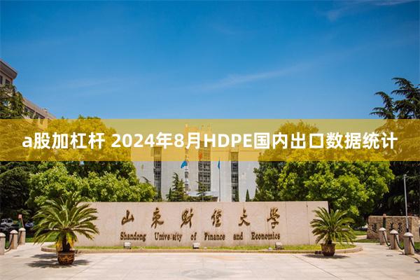 a股加杠杆 2024年8月HDPE国内出口数据统计