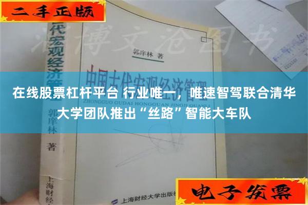 在线股票杠杆平台 行业唯一，唯速智驾联合清华大学团队推出“丝路”智能大车队