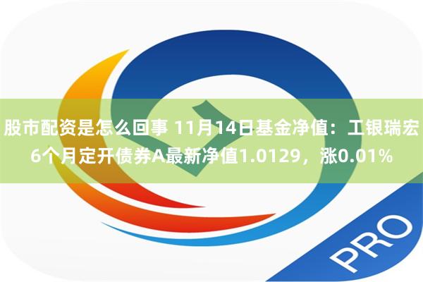 股市配资是怎么回事 11月14日基金净值：工银瑞宏6个月定开债券A最新净值1.0129，涨0.01%